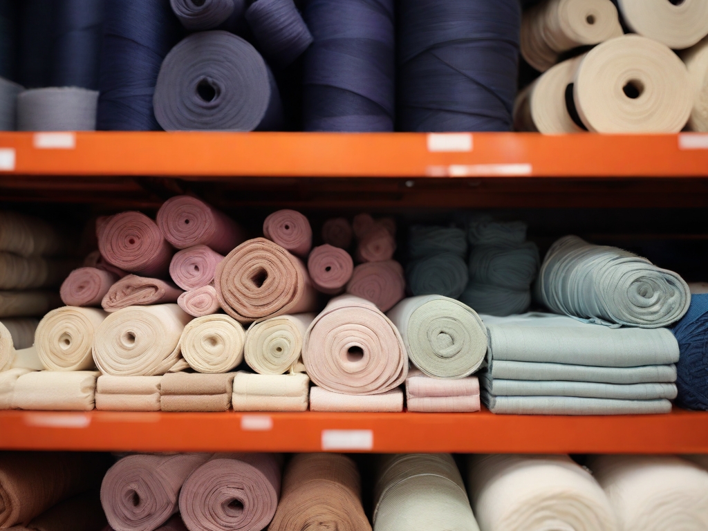 Folded fabrics in many shades